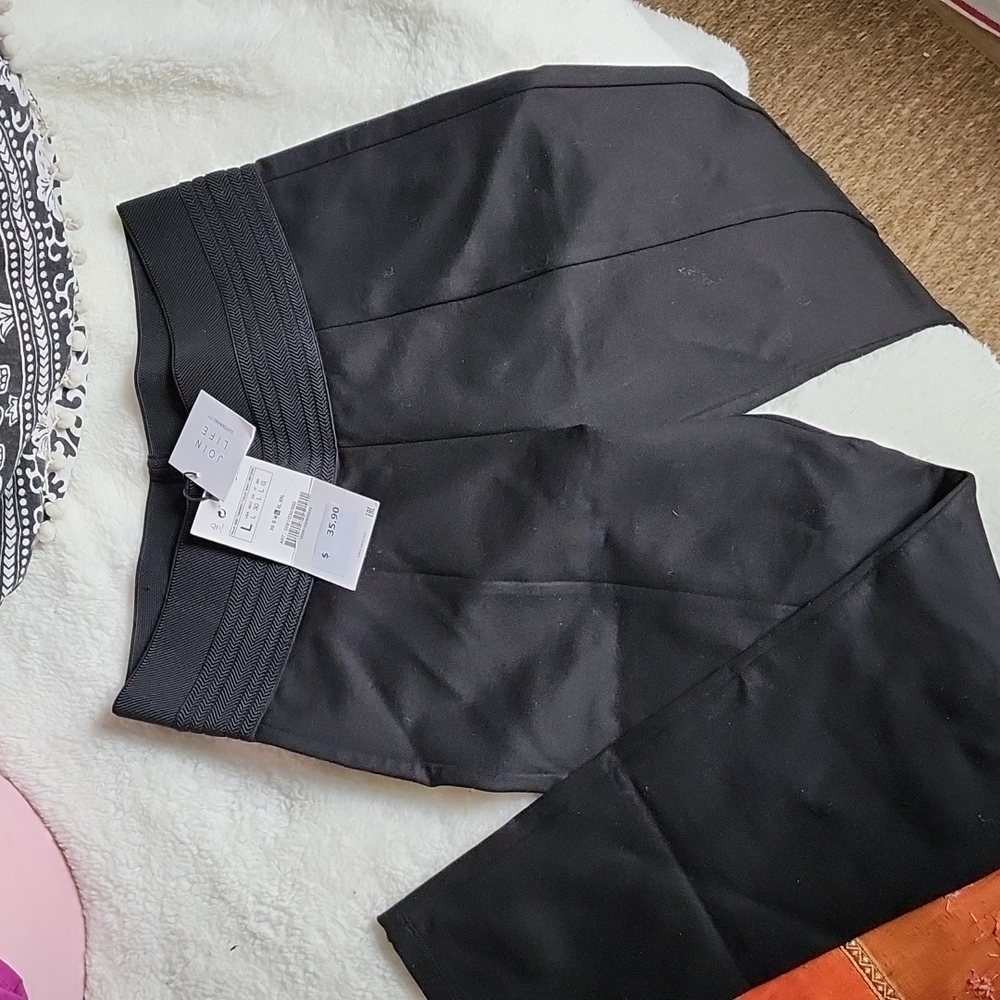 ZARA Black High Waist Stretch Pants